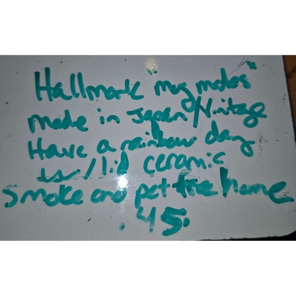 Vintage Ceramic Mug With Lid "Have A Rainbow Day!" Heart & Rainbow Graphics - Picture 10 of 10